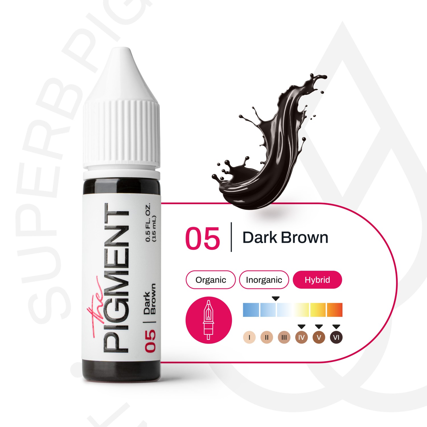 THE PIGMENT წარბის პიგმენტი Dark Brown 15 მლ.